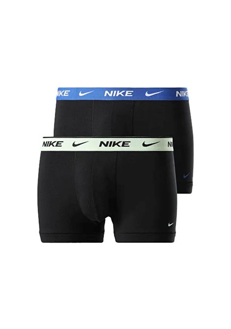 Boxer Nike Underwear Eday Cotton Stretch 2 Pack Nero Blu Lime Uomo NIKE UNDERWEAR | Intimo | KE1085-UQF